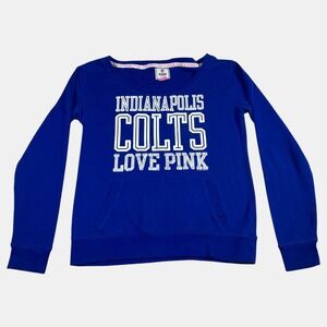 Victorias Secret Pink Indianapolis Colts NFL Football Crewneck Sweatshirt Medium